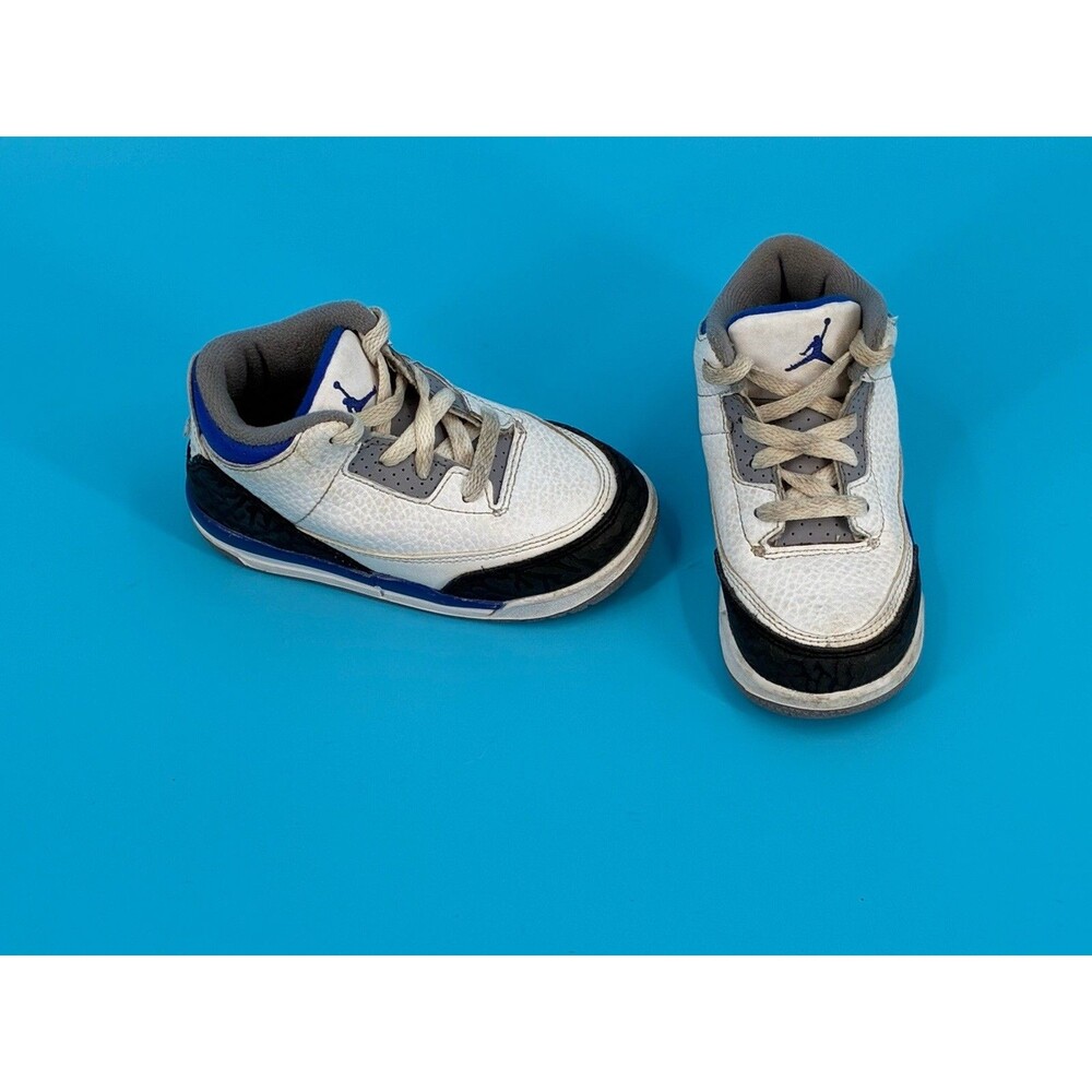 Air Jordan 3 Retro Racer Blue Toddler 8C White Black Blue 832033-145